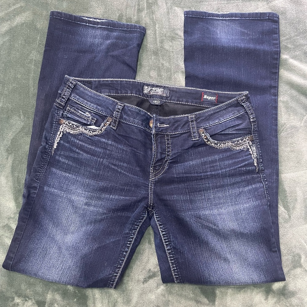Silver Aiko bootcut Jeans sz 34/33